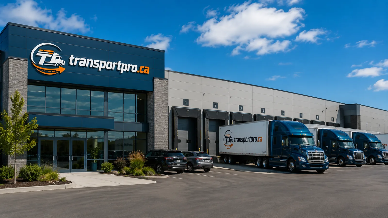 Terminal et quais de chargement d'une entreprise de transport